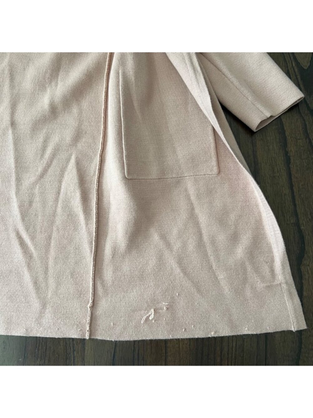 Caracilia Viscose Blend Open Front Long Cardigan Coat Duster Sweater Pockets M - Picture 6 of 10